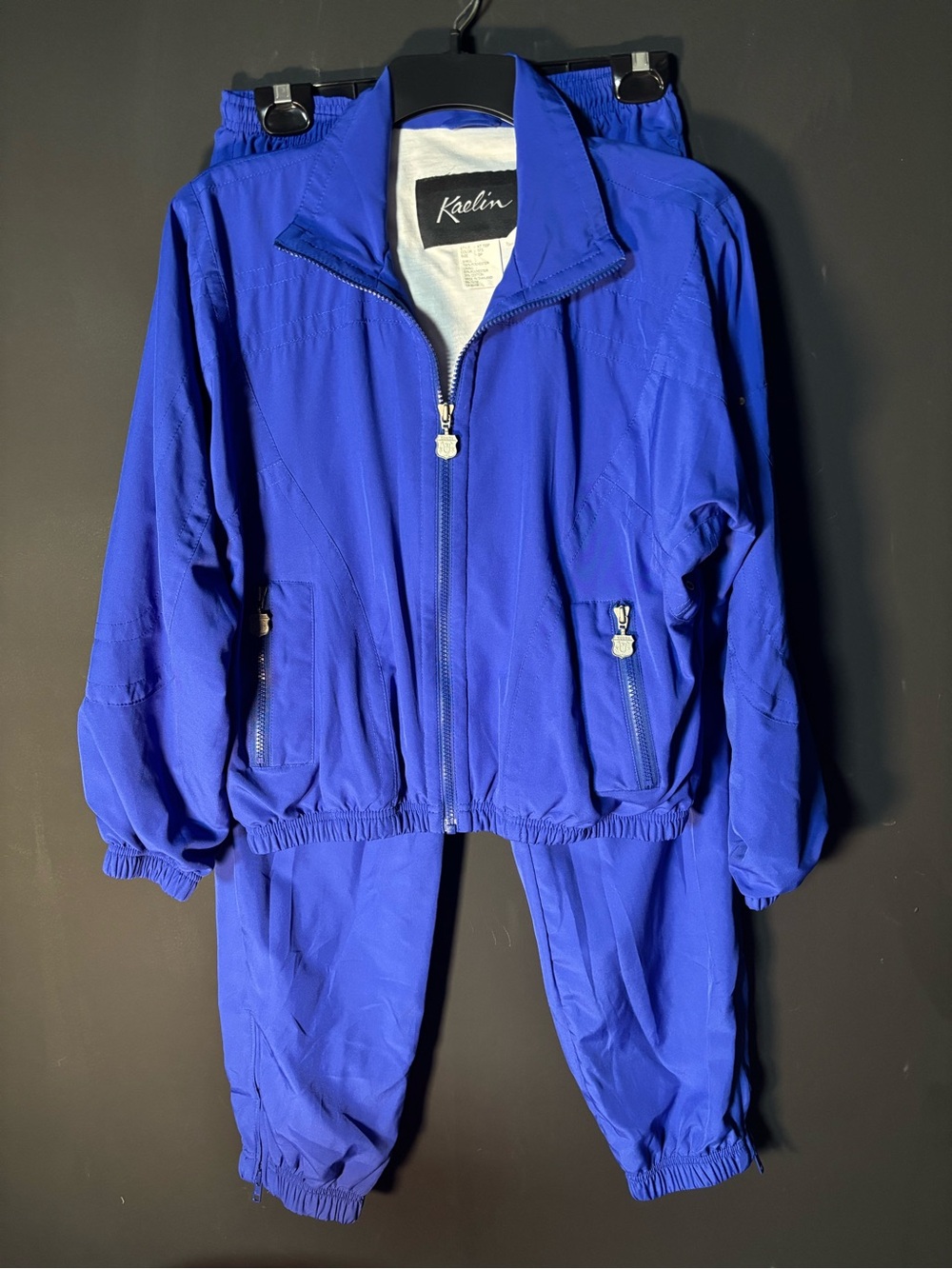 Kaelin Women's Cobalt Blue Track Jacket & Jogger Set-petite small
